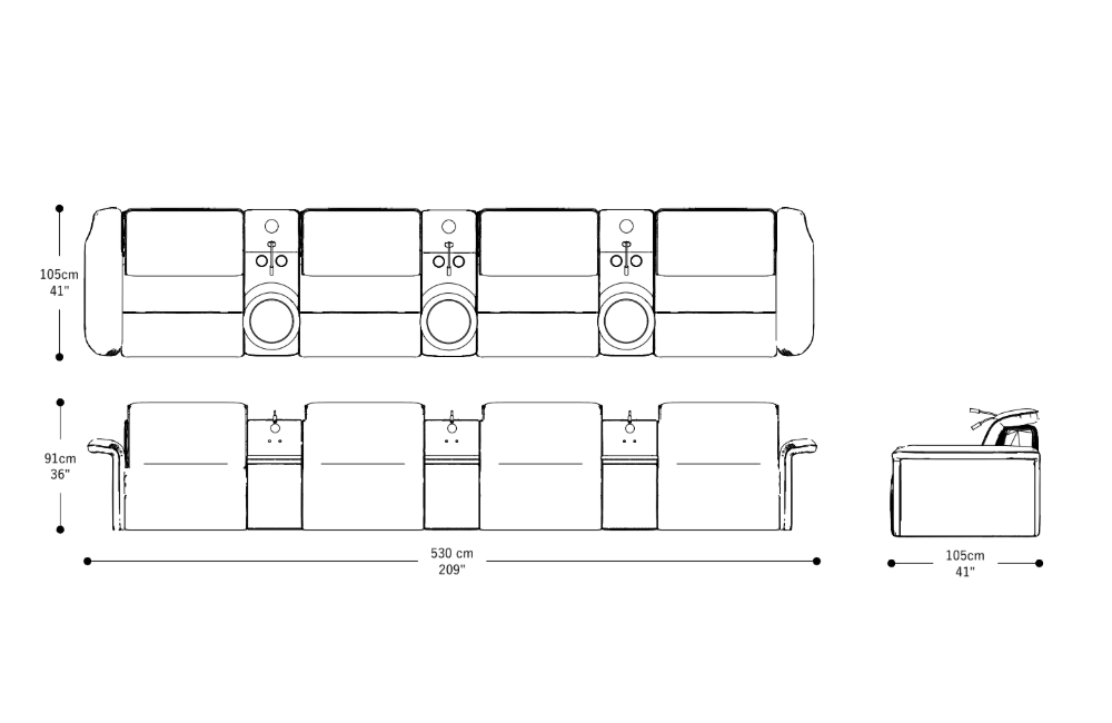 Image of the main dimensions of the product